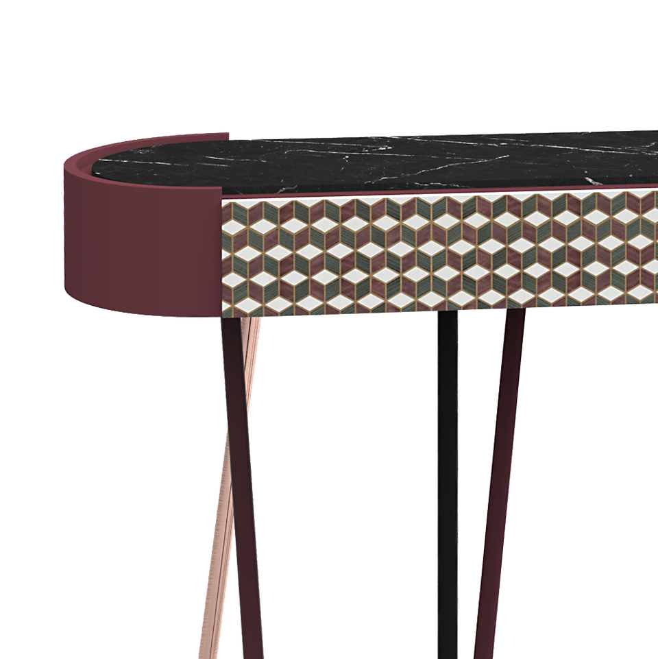 Canneto consolle intarsiata