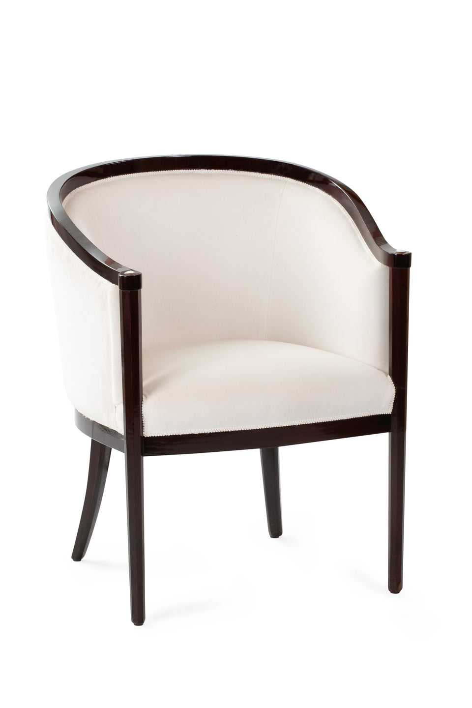 Lorsky poltrona in mogano e velluto con cammei